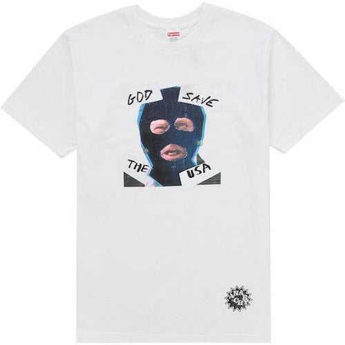 Supreme God Save Us Tee White