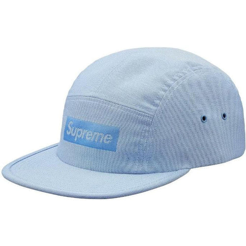 Supreme Jacquard Box Logo Camp Cap Navy