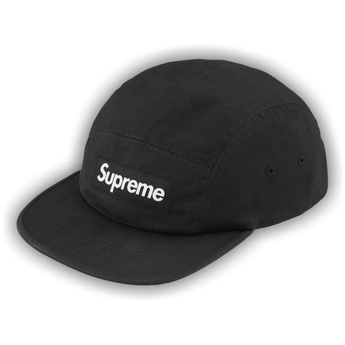 Supreme Washed Chino Twill Camp Cap 'Black'