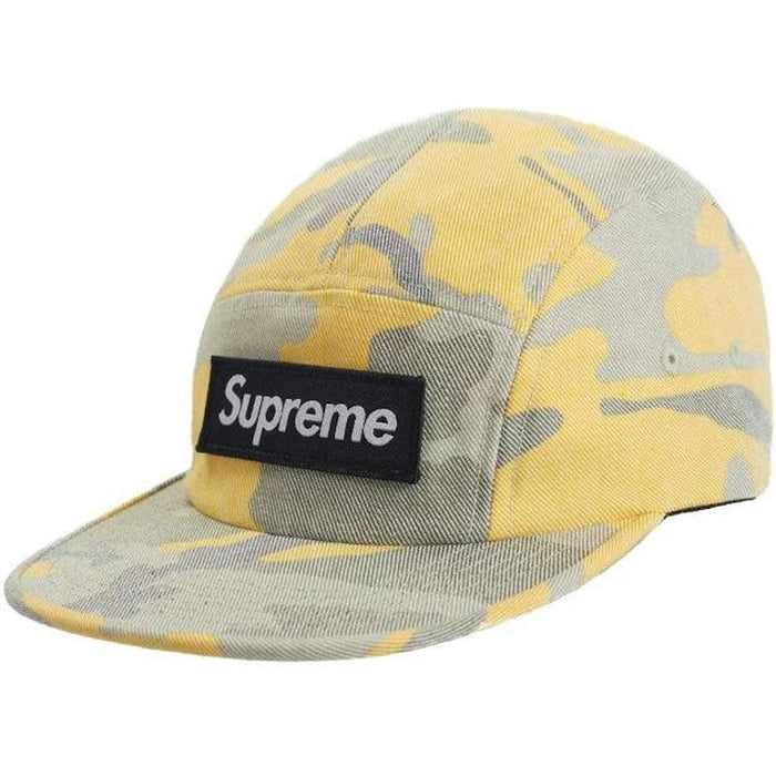 Supreme Washed Out Camo Camp Cap Yellow Camo