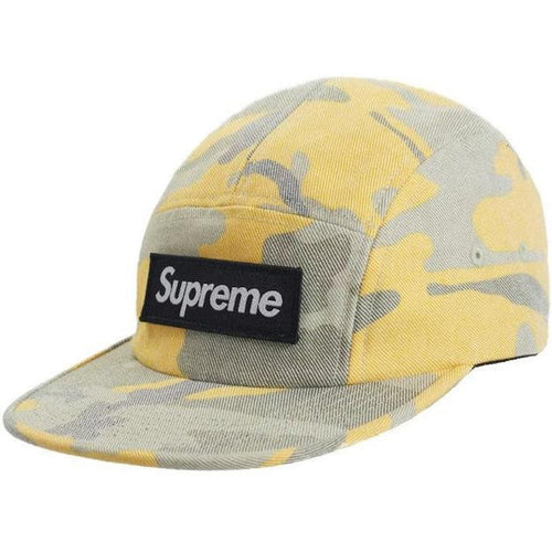 Supreme Washed Out Camo Camp Cap Yellow Camo