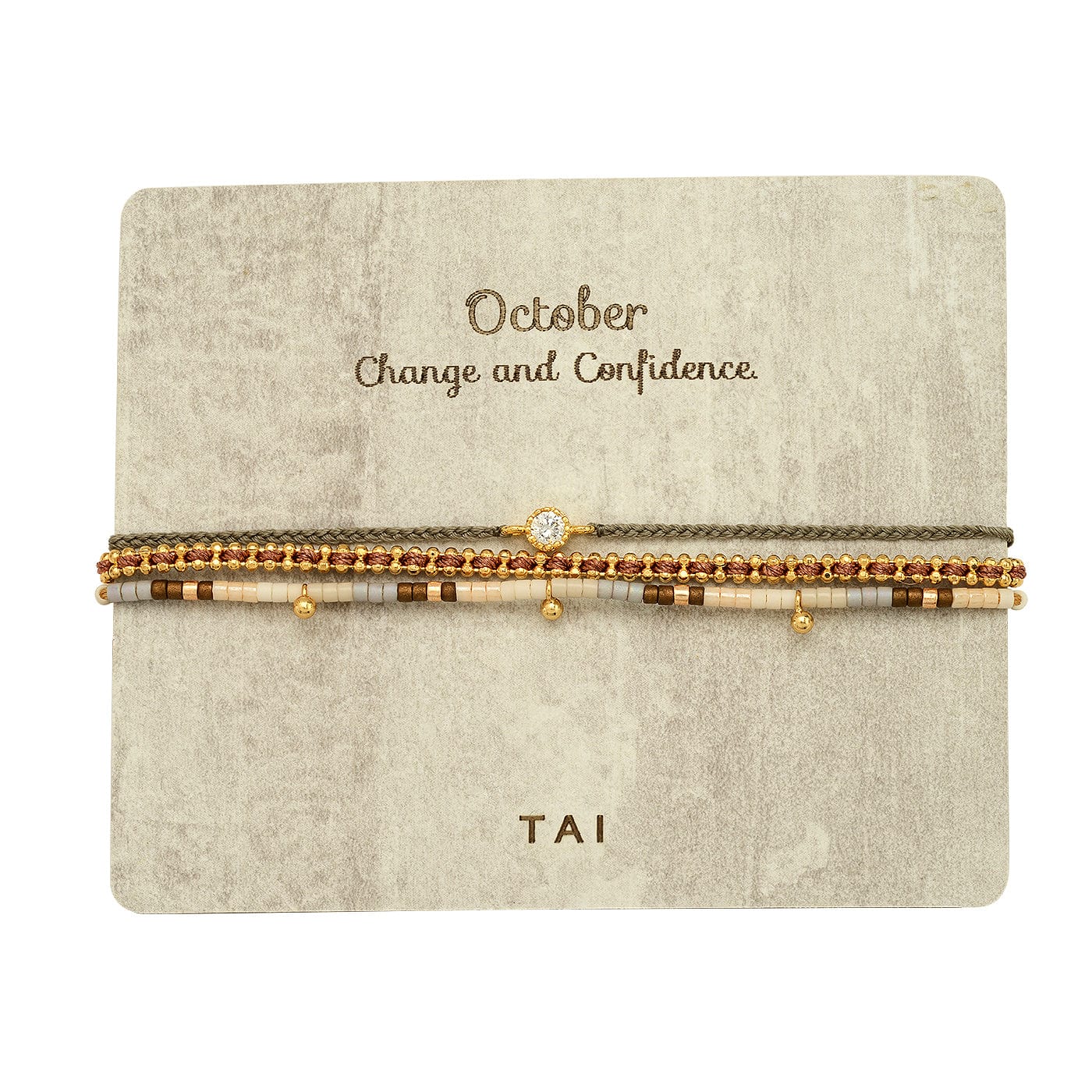 Handmade Pull Tie Birthstone Bracelets | Set Of 3