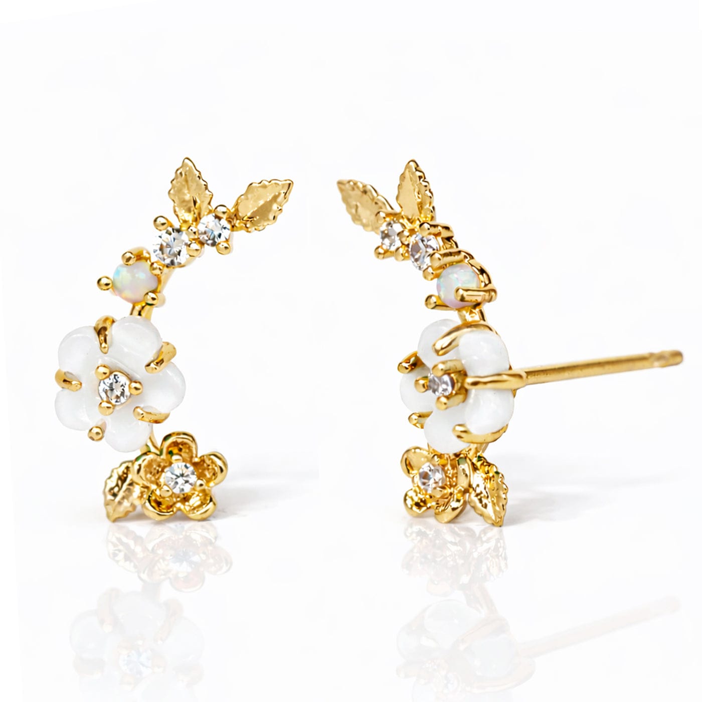Blossom Trail Crawler Earrings