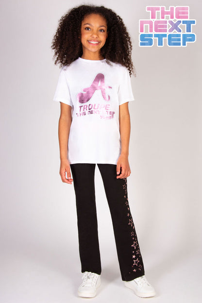 White T-Shirt with A-Troupe logo print inspired by The Next Step TV Series.