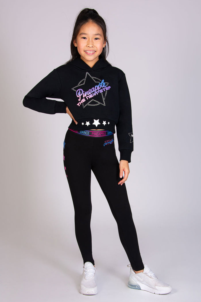 The ultimate dance leggings for kids in rich cotton fabric, comfortable and easy to wear.