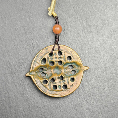 Tibetan talisman - Vajra Amulet - Dorje Pendant Badge - Tibetan Buddhist amulet, view 5
