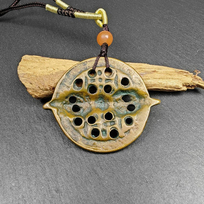 Tibetan talisman - Vajra Amulet - Dorje Pendant Badge - Tibetan Buddhist amulet, view 7
