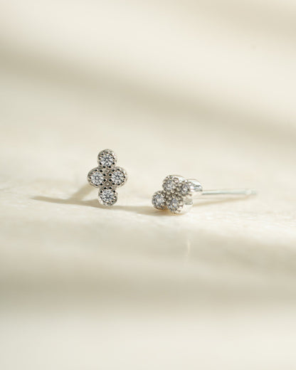 Tiny 4 Stone CZ Studs