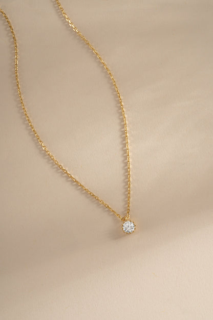 Tiny Bezel Pendant Necklace