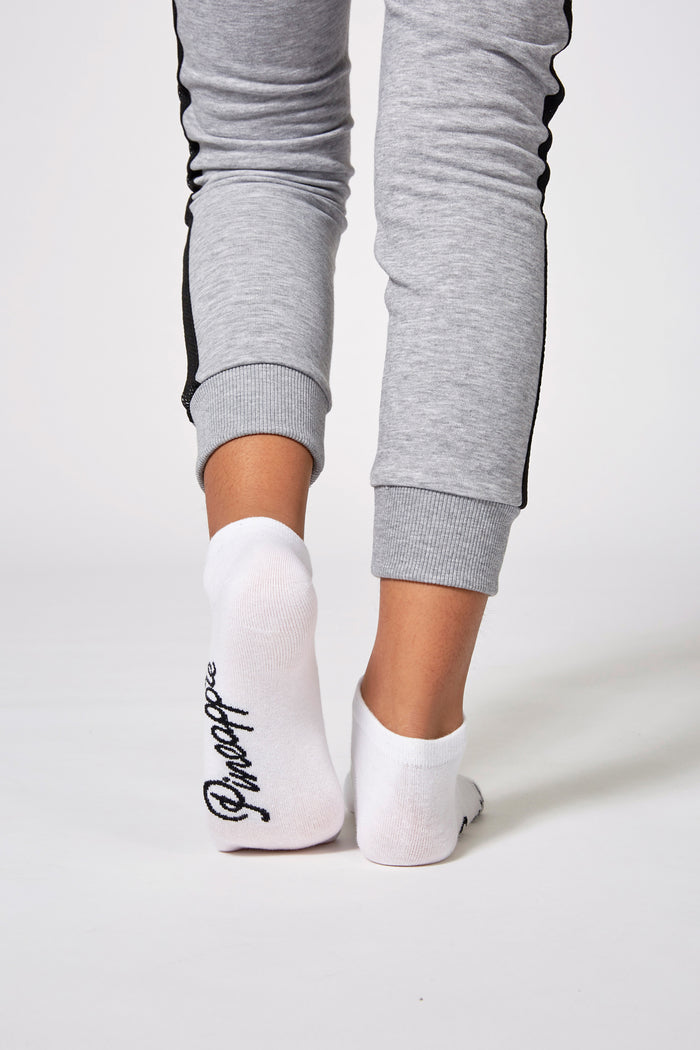 Woman wearing Pineapple White Ankle Socks