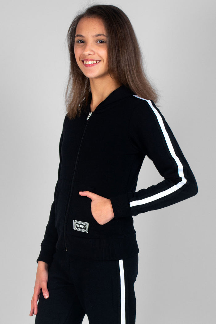Girl wearing black Unisex Kids' Zip Jacket