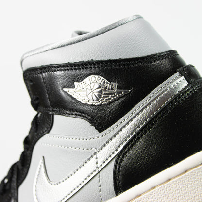 Wmns Air Jordan 1 Mid SE (Black/Metallic Silver)
