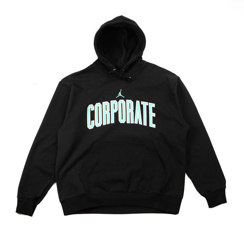 Jordan x CORPORATE Hoodie (Black/Light Menta)