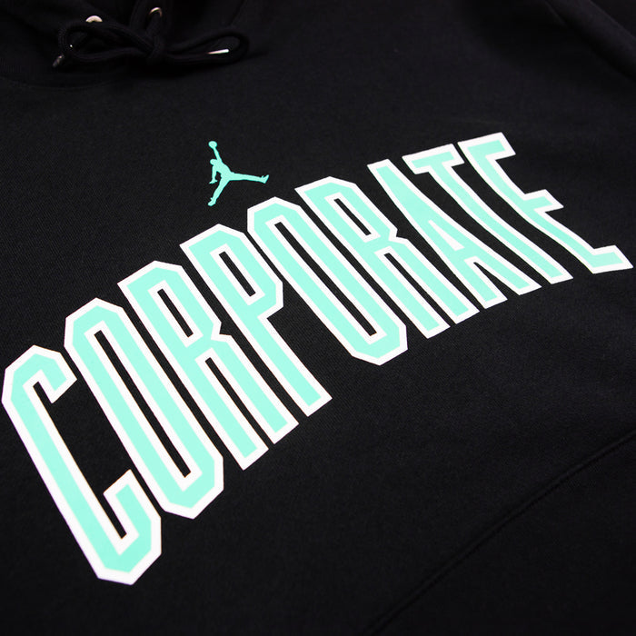Jordan x CORPORATE Hoodie (Black/Light Menta)